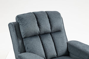 English Elm Oversized Power Lift Recliner with Heat Massage Lay Flat Design and Usb Charging Port Blue-Green W547S00079