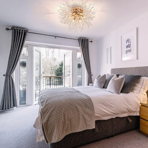 English Elm Flush Rattan 3-Light Semi Flush Mount Ceiling Light Fixture – Handwoven Eco Boho Farmhouse Chic Ambient Golden W2738P185412