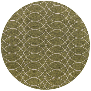 Unique Loom Outdoor Trellis Gitter Machine Made Trellis Rug Green, Ivory/Gray 10' 0" x 10' 0"