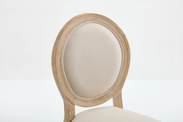 English Elm French Country Dining Chairs Set Of 2 - Elegant Upholstered, Stackable & Versatile For Any Space W3426P324205