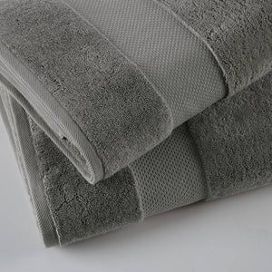 JLA Home Madison Park Signature - 100% Turkish Cotton Bath Sheet Set — Spa-Soft Low-Twist Plush, Highly Absorbent Dobby Border, OEKO-TEX Approved Charcoal MPS73-532