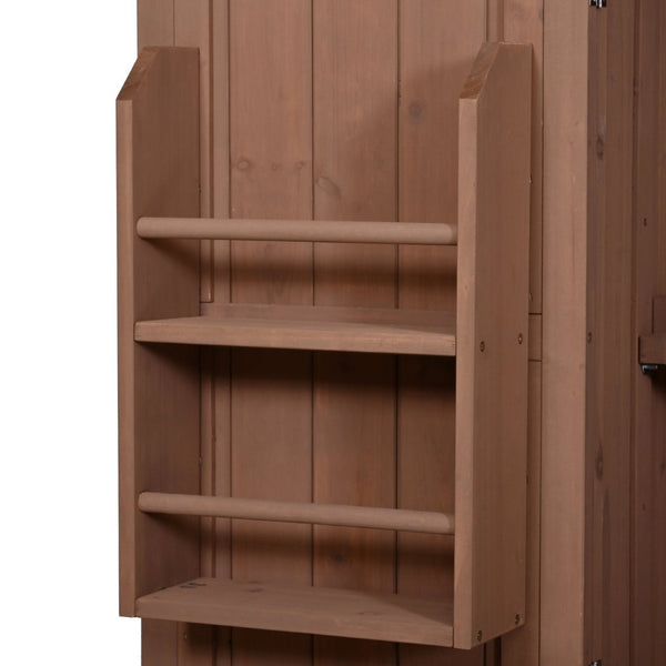 English Elm (with Hutch) Topamx Solid Fir Potting Bench Patio Workstation Spice Rack Drawer Brown N717P404330D