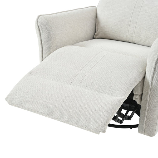 English Elm 270° 270° Power Swivel Recliner Chair with USB Ports, 30° Rocking, 95–150° Recline for Small Spaces Light Gray W1028S00041