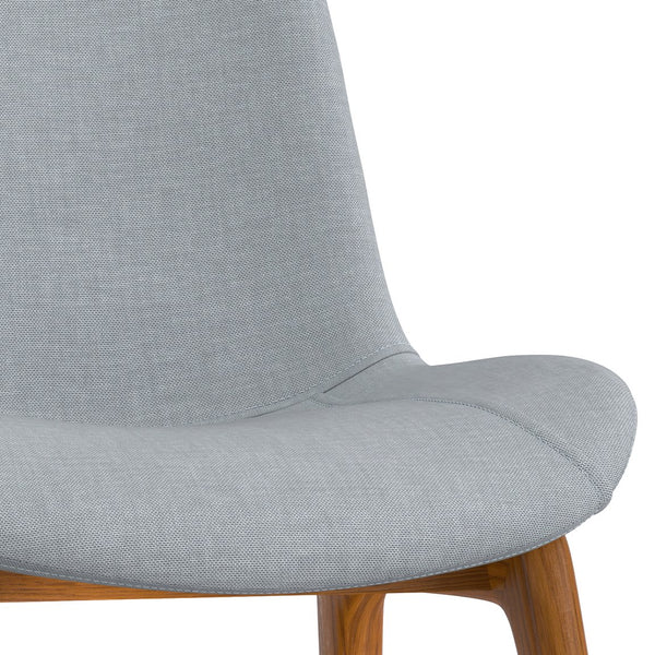 English Elm Loretta Mid-Century Dining Chair Set of 2 with Beech Wood Legs, Linen-Like Upholstery & Plush Comfort Grey B136P266939