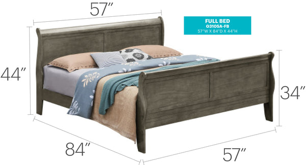 English Elm Timeless Classic King Bedframe in Warm Finish with Solid Wood Construction, Elegant Curves, Sturdy Gray 74 L x 6 W x 3 H B078S00292