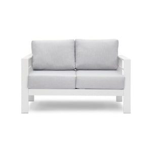 English Elm 5-piece Outdoor Aluminum Conversation Set Resort Style Patio Sofa with Wpc Coffee Table B082S00083