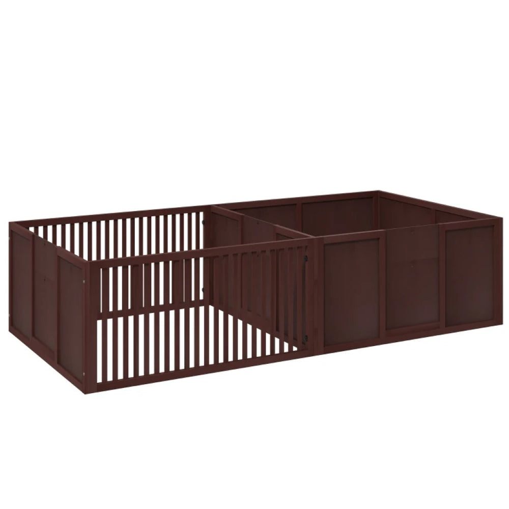 English Elm Spacious Dual Room Whelping Box Solid Pinewood Build with Ventilated Panels for Breeders T3971P434877