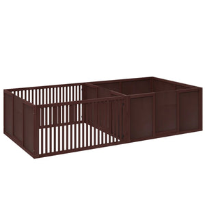 English Elm Spacious Dual Room Whelping Box Solid Pinewood Build with Ventilated Panels for Breeders T3971P434877