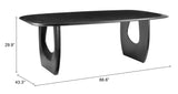 Arasan Dining Table Black 110223 Zuo Modern