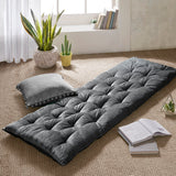 Intelligent Design Edelia Casual Poly Chenille Lounge Floor Pillow Cushion ID31-2450 Charcoal