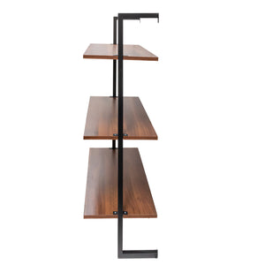 English Elm 3 3 Tier and 2 Tier Bathroom Shelves Metal Wood Hanging Storage Organizer Wall-Mounted Decorable Space-Saver for Towels Books Spice Bottles W331P279736