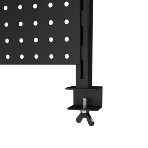 English Elm Clamp-on Steel Pegboard Desk Organizer with Monitor Arm for Gaming Office Setup W2700P346782