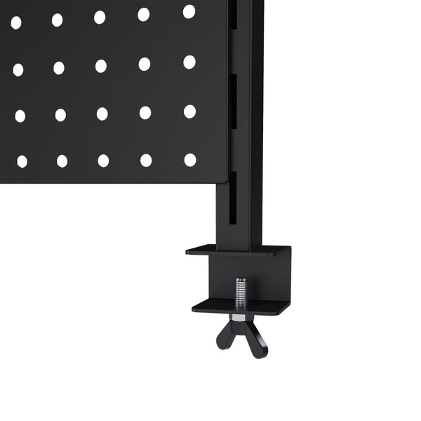 English Elm Clamp-on Steel Pegboard Desk Organizer with Monitor Arm for Gaming Office Setup W2700P346782