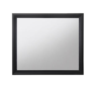 English Elm Ireland Classic Square Wall Mirror with Durable Wood-Composite Frame for Timeless Modern Style Black 43 L x 40 W x 4 H B2726P256705