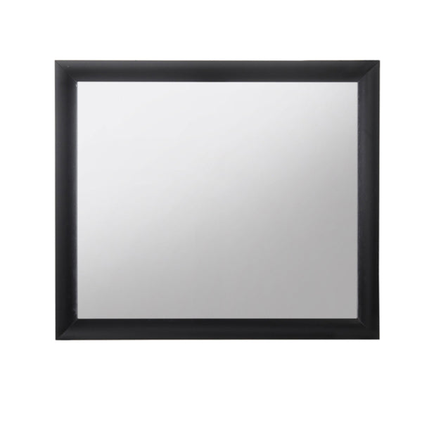 English Elm Ireland Classic Square Wall Mirror with Durable Wood-Composite Frame for Timeless Modern Style Black 43 L x 40 W x 4 H B2726P256705