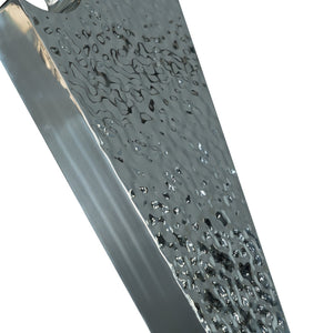 English Elm 53" Round Marble Dining Table With Silver Stainless Steel Base And Lazy Susan For 6 People, White W1535S00462