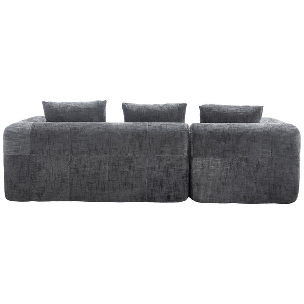 English Elm United Modern Chenille 98.42-Inch L-Shaped Modular Sectional Sofa With Chaise & Side Pockets P2 W1568S00146-GIGA