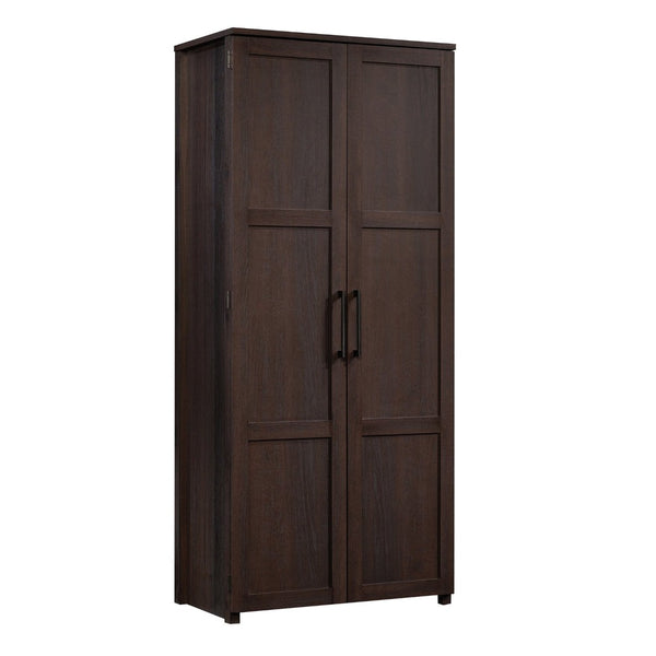 English Elm Storage Cabinet - Versatile Slim Design With Brown Finish For Organized Home & Office Spaces B356P367770-GIGA