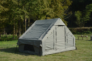 English Elm Inflatable Glamping Tent 4 Season Waterproof Air Beam Frame Shelter for 4 to 6 Persons Army Green W640P244860