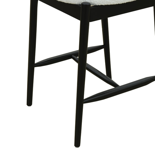 English Elm Christopher Knight Home® - Mid Century Modern Counter Stool Set Of 2 - Stylish Black & Beige, Ergonomic Design & Comfort N771P205427B