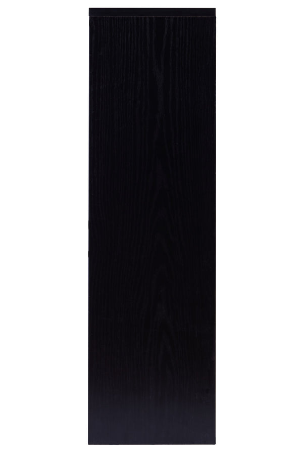 English Elm 47in Modern Wood Console Table Black+Natural — Two-Tone Entryway Sofa Table, Durable Rustic Style W3123P333722