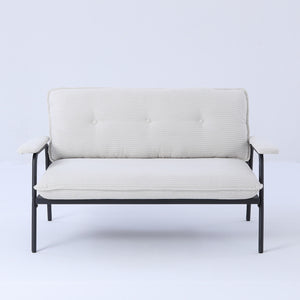 English Elm The 53-inch sofa with durable metal frame and sponge cushions, space-saving American-style comfort for studio living Beige W3371P309473