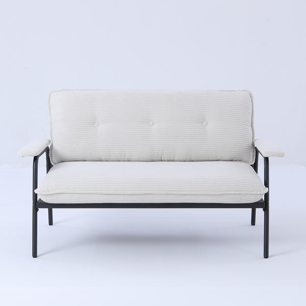 English Elm The 53-inch sofa with durable metal frame and sponge cushions, space-saving American-style comfort for studio living Beige W3371P309473