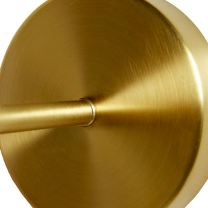 JLA Home INK+IVY - White Ceramic Pleated Wall Sconce with Brushed Gold Swing Arm, Adjustable Task Light for Reading FB155-1182