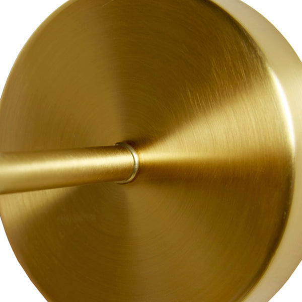 JLA Home INK+IVY - White Ceramic Pleated Wall Sconce with Brushed Gold Swing Arm, Adjustable Task Light for Reading FB155-1182