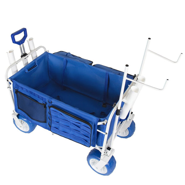 English Elm Beach Wagon Heavy Duty Folding Cart with 500lb Capacity and All Terrain Pvc Wheels W2932P412006