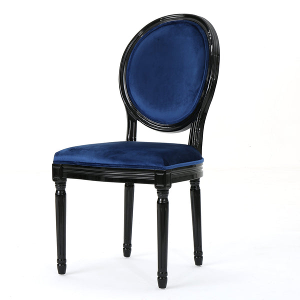 English Elm Christopher Knight Home® - Kd Dining Chair - Elegant Navy Blue Velvet Upholstered Seating With Timeless French Country Charm 60352.00NVLTNBL