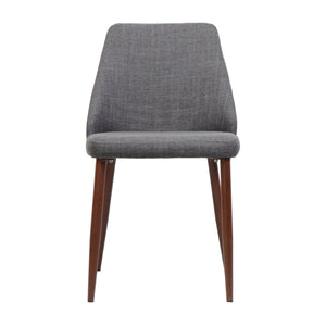 English Elm Christopher Knight Home® - DINING Elegant Modern Fabric Side Chair with Wood-Finish Iron Legs, Durable Craftsmanship for Home Dining LIGHT GREY 60912.00