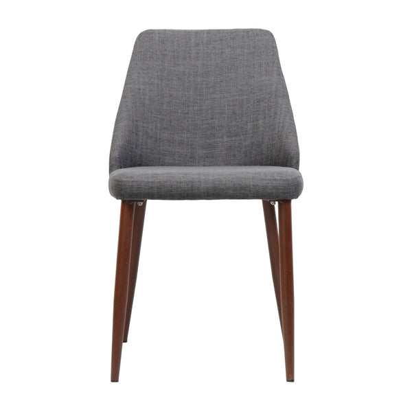 English Elm Christopher Knight Home® - DINING Elegant Modern Fabric Side Chair with Wood-Finish Iron Legs, Durable Craftsmanship for Home Dining LIGHT GREY 60912.00