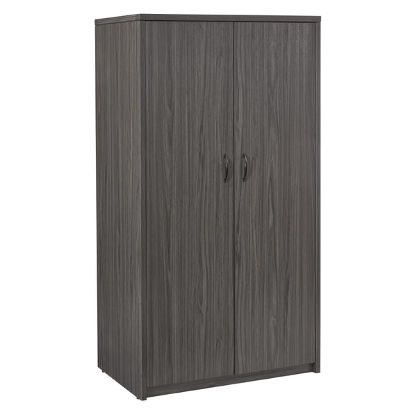 OSP Home Furnishings 65' 65 Inch Tall Two Door Storage Cabinet with Five Adjustable Shelves for Garage or Office NAP-156-SGW