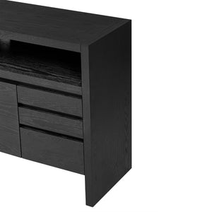 English Elm U_Style 60" Modern Sideboard With 3 Drawers & Open Shelf - Stylish Storage Solution For Home Decor N711P289141B-GIGA