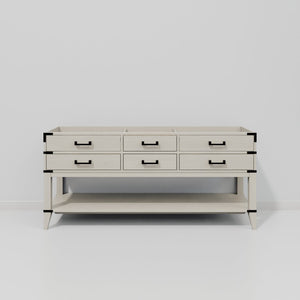 English Elm White Oak Double Bath Vanity – Elegant 72” W X 22” D Design With Ample Storage & Easy Installation B2731P260315-GIGA