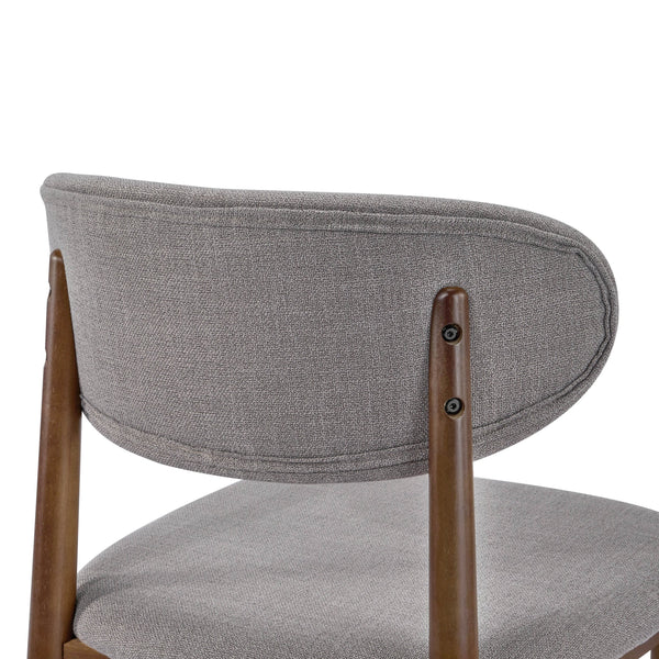 English Elm Christopher Knight Home® - Contemporary Grey Upholstered Side Chairs - Set Of 2 With Walnut Legs For Modern Dining Comfort N768P331579G