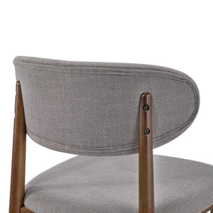 English Elm Christopher Knight Home® - Contemporary Grey Upholstered Side Chair Set Of 4 With Walnut Legs & Curved Back For Versatile Use N768P331579G_4