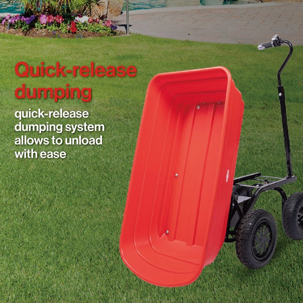 English Elm Four-wheeled Electric Garden Cart 24v Brushless Motor with Tipping Bucket and Pneumatic Tires N727P171071R