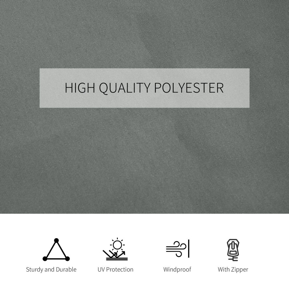 English Elm Outsunny 10' X 12' Durable Gazebo Sidewall Set - Privacy Panels With Hooks & C-Rings For Comfort W2225P217253-GIGA