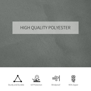 English Elm Outsunny 10' X 12' Durable Gazebo Sidewall Set - Privacy Panels With Hooks & C-Rings For Comfort W2225P217253-GIGA