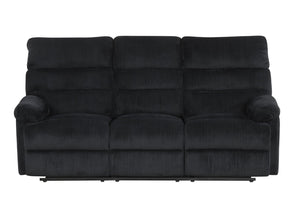 English Elm Lucie Velvet Corded Reclining Sofa with Console and Cup Holders for Living Room B078P473035