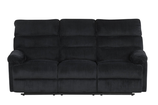 English Elm Lucie Velvet Corded Reclining Sofa with Console and Cup Holders for Living Room B078P473035