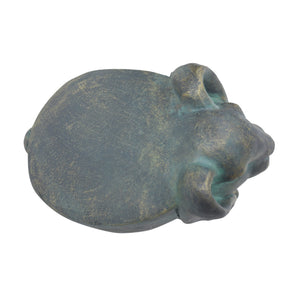 English Elm Christopher Knight Home® - 13inch Rabbit Garden Stool Vintage Antique Green Lightweight Concrete, Gold Patina, Weatherproof Accent Table N765P285189G