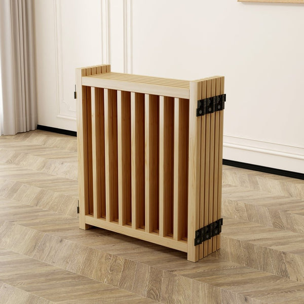 English Elm (6 Panel) Freestanding Wood Pet Gate Accordion Folding Indoor Dog Fence 31 Inch W2641P336052