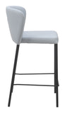 Linz Counter Stool - Set of 2 Gray 109781 Zuo Modern