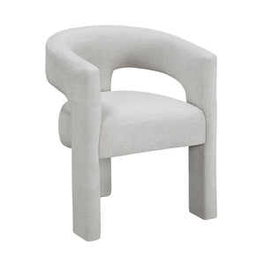 English Elm Modern Plush Bouclé Side Chairs Set of 2 — Curved Minimalist Design, Plywood Frame, Fully Assembled Comfort Light Gray 30 L x 24.5 W x 35 H B011P355864