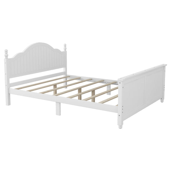 English Elm Twin Low Profile Kids Platform Bed Solid Pine Frame with Guardrails and Storage White W2593P411271