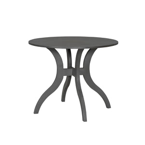 English Elm Oak Gray Round Dining Table 39.4" – Fluted Pedestal, Solid Rubberwood Details, Durable Craftsmanship for Cozy Meals N842P315206E