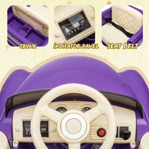 English Elm 12v Chevrolet 3100 Licensed Vintage Pickup Ride on Truck with Led Lights and Parent Remote Purple W1578P214181
